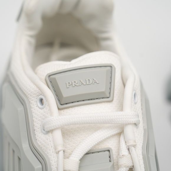 size 8.5uk 9.5 US Prada Cloudbust Thunder Grey White Fabric Rubber - Picture 8 of 13